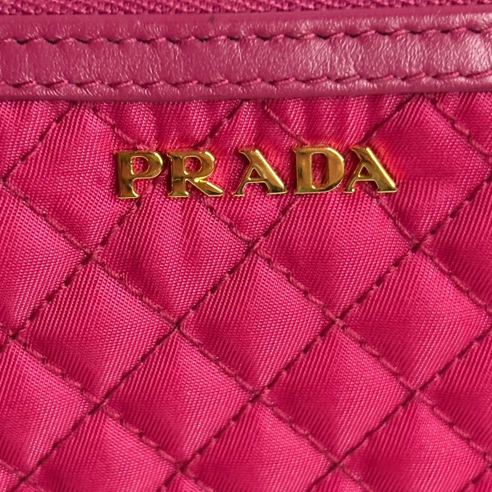 Prada Fuchsia Quilted Wallet - Picture 3 of 12